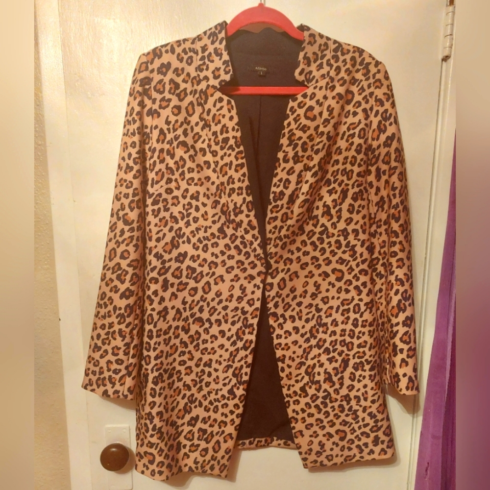 Large Floyrday Leopard Print Blazer